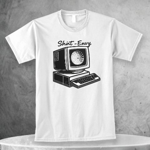 Shirt-Envy Retro Computer Graphic Cotton Tee